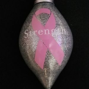 Plastic light bulb shaped ornament